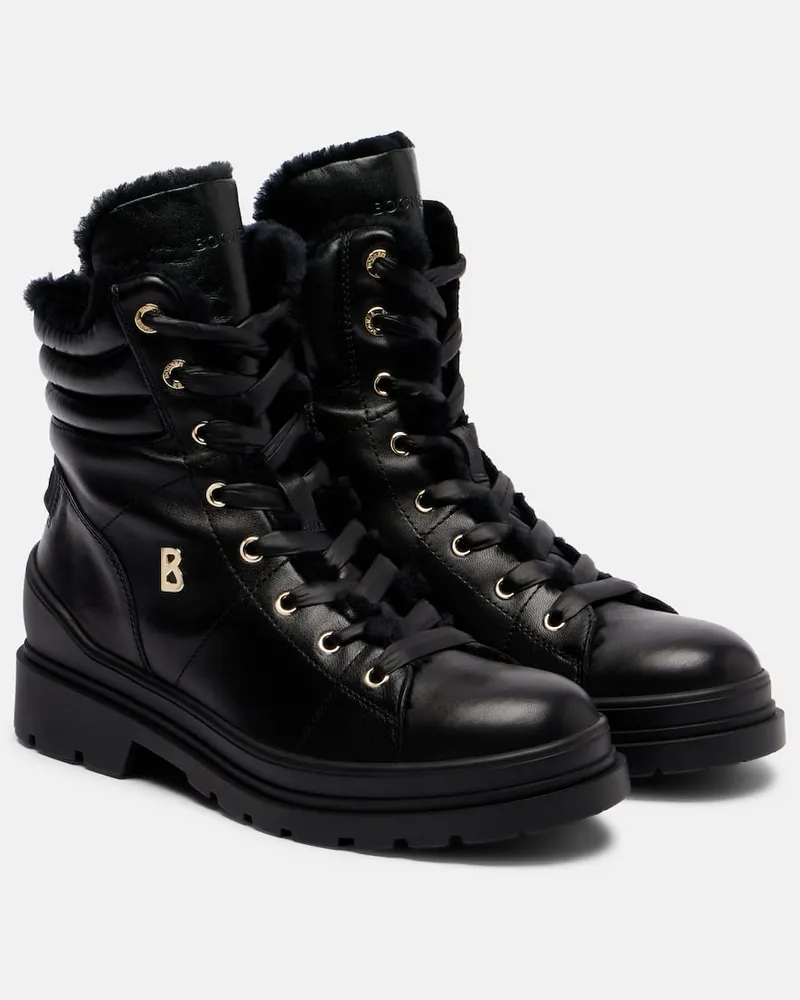 Bogner Schnürstiefel St Moritz aus Leder Schwarz