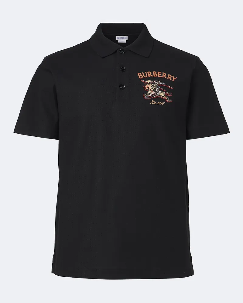 Burberry Poloshirt EKD aus Baumwoll-Piqué Schwarz