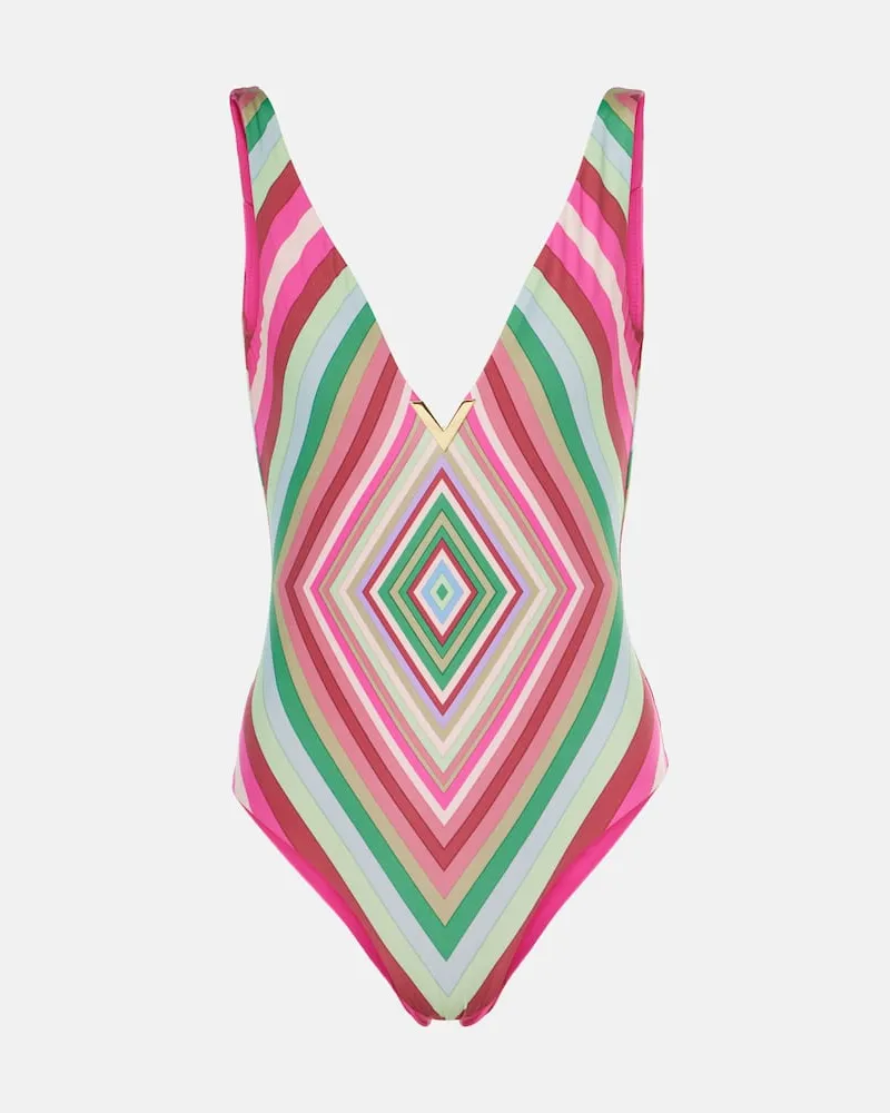 Valentino Garavani Badeanzug Rhombus 75 Multicolor