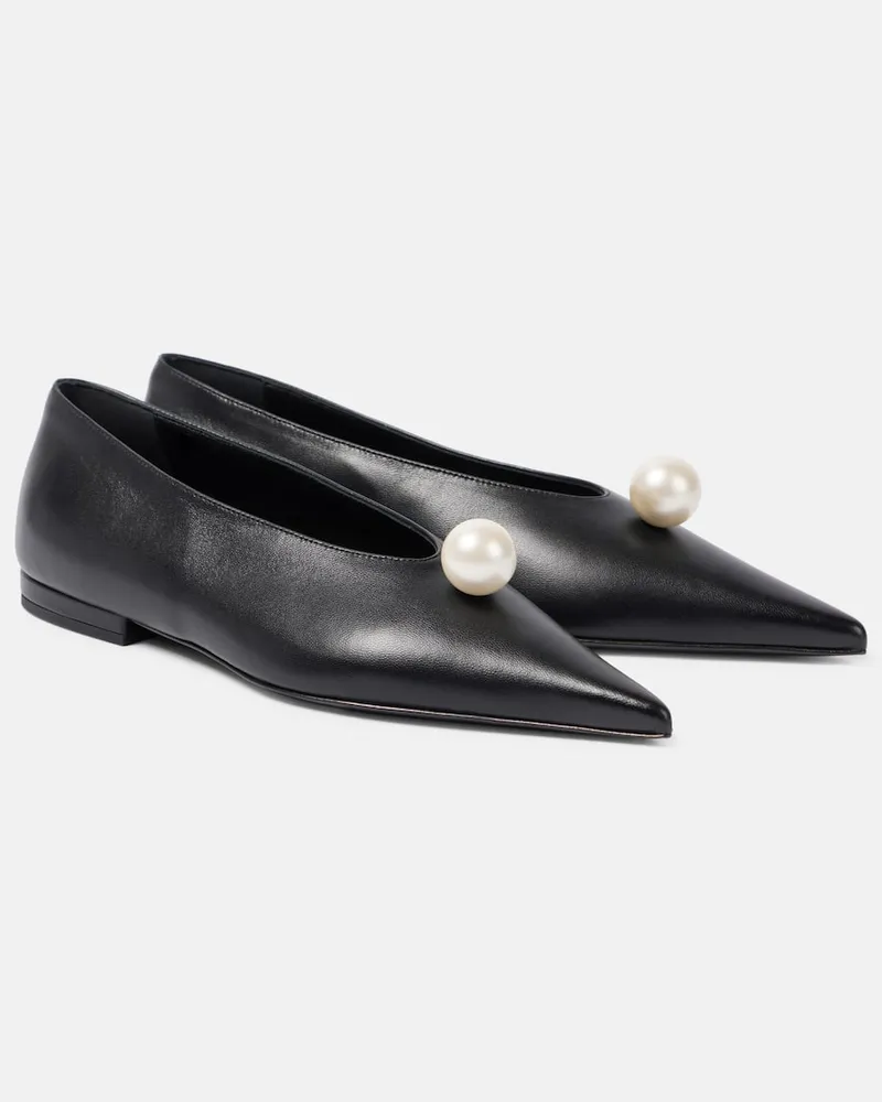 Magda Butrym Ballerinas aus Leder Schwarz