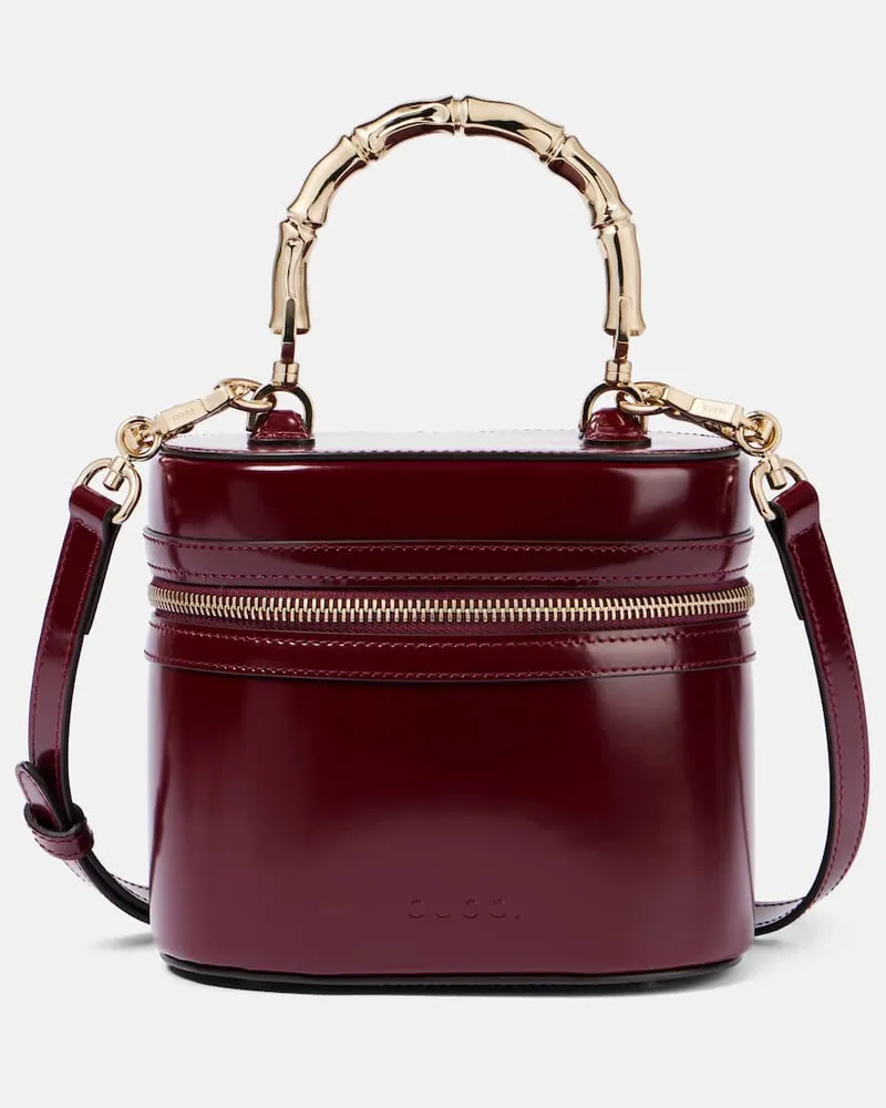 Gucci Schultertasche Mini aus Leder Burgund