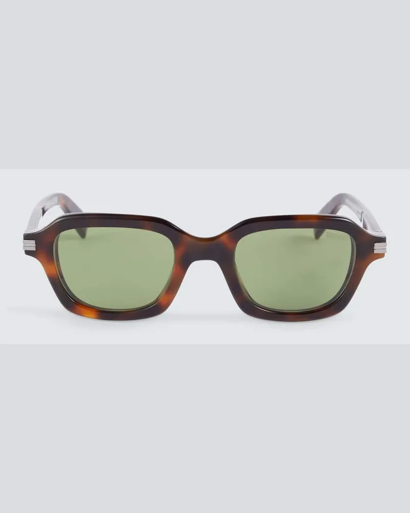 Ermenegildo Zegna Eckige Sonnenbrille Braun