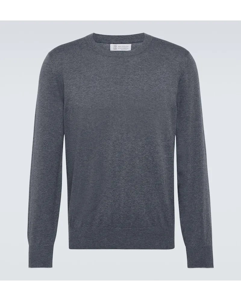 Brunello Cucinelli Pullover aus Baumwolle Braun