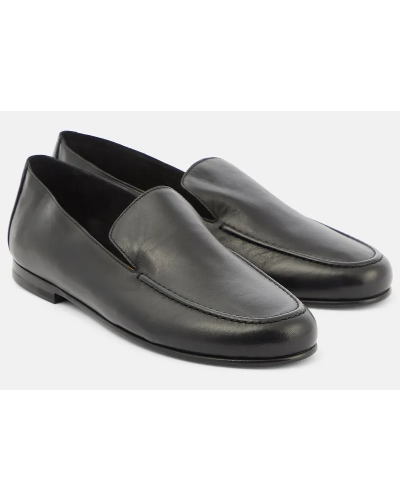 The Row Loafers Colette aus Leder Schwarz