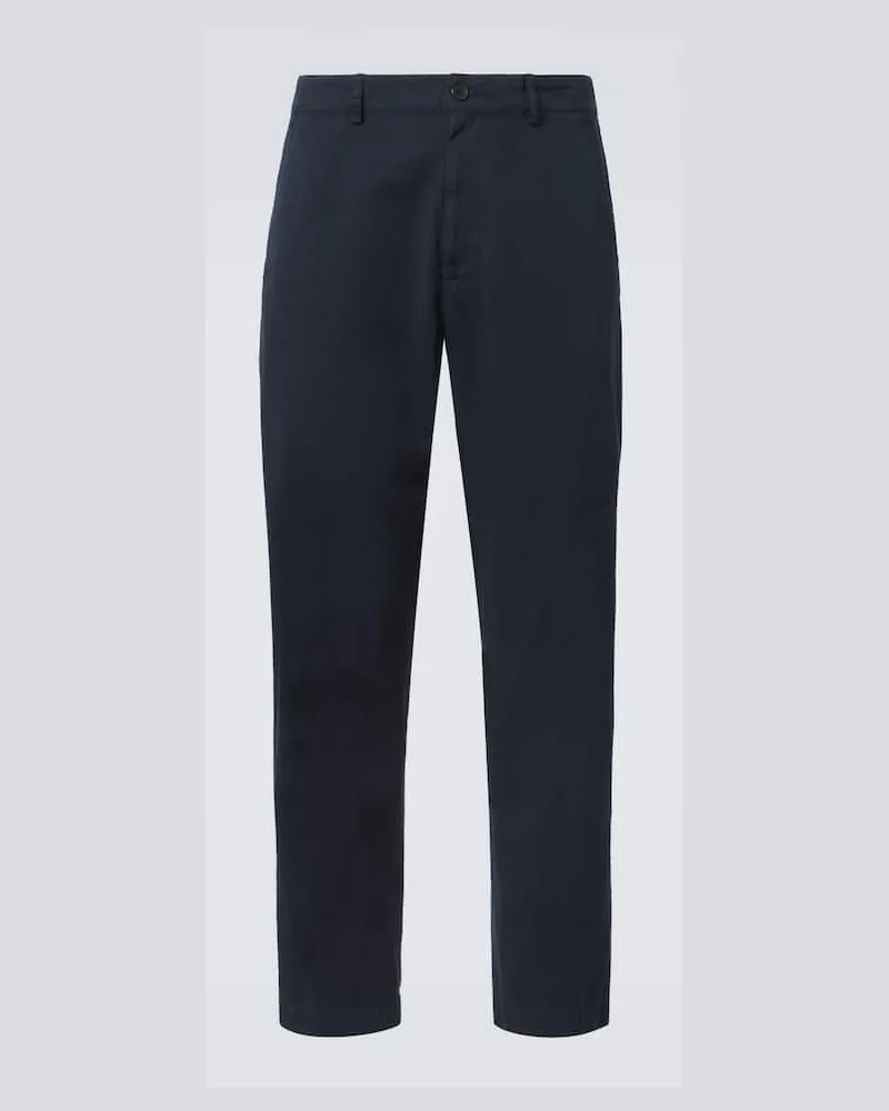 Dries van Noten Chinohose aus Baumwolle Blau