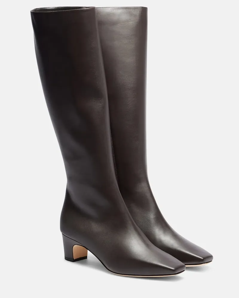 Manolo Blahnik Stiefel Ofara aus Leder Braun