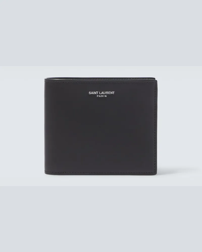 Saint Laurent Portemonnaie aus Leder Schwarz