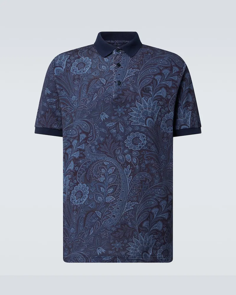 Etro Polohemd aus Baumwolle Blau