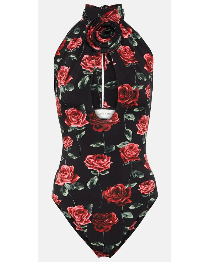 Magda Butrym Bedruckter Body aus Jersey Multicolor