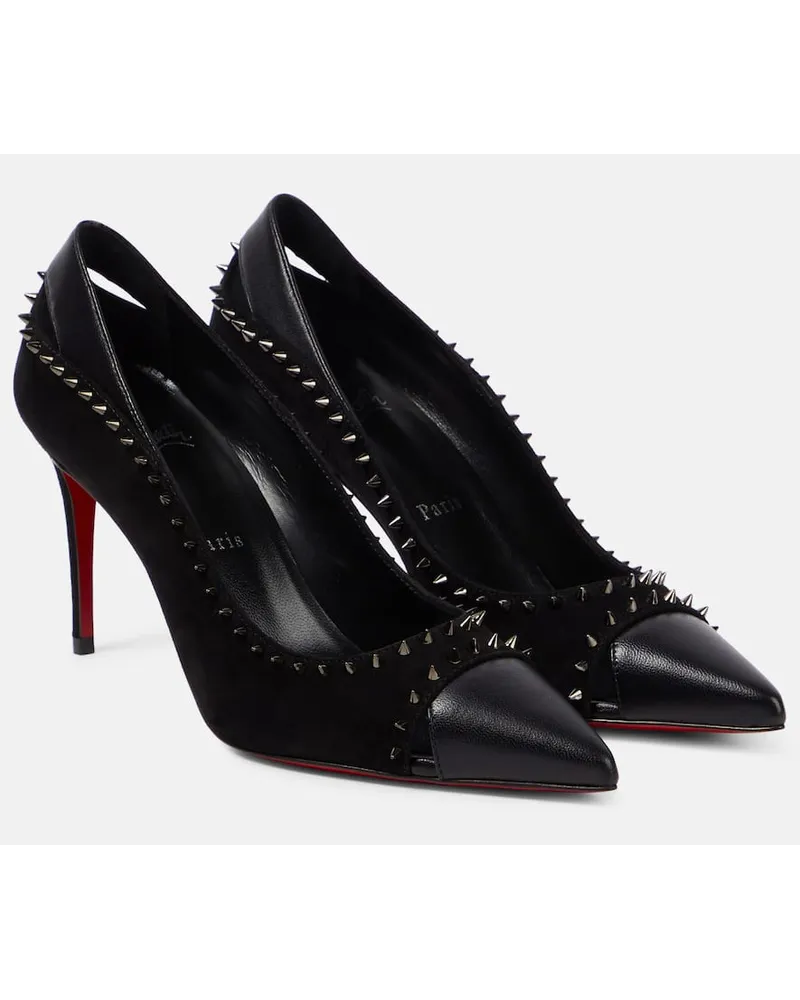 Christian Louboutin Verzierte Pumps Duvette Spikes 85 Schwarz