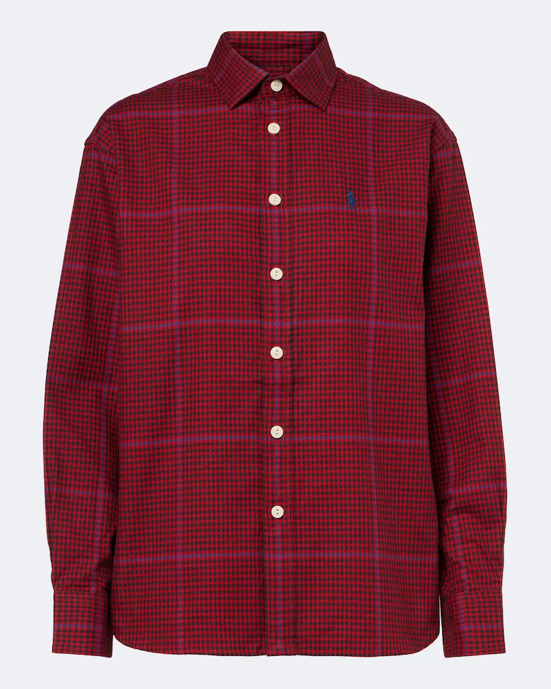 Ralph Lauren Hemd aus Baumwoll-Twill Rot