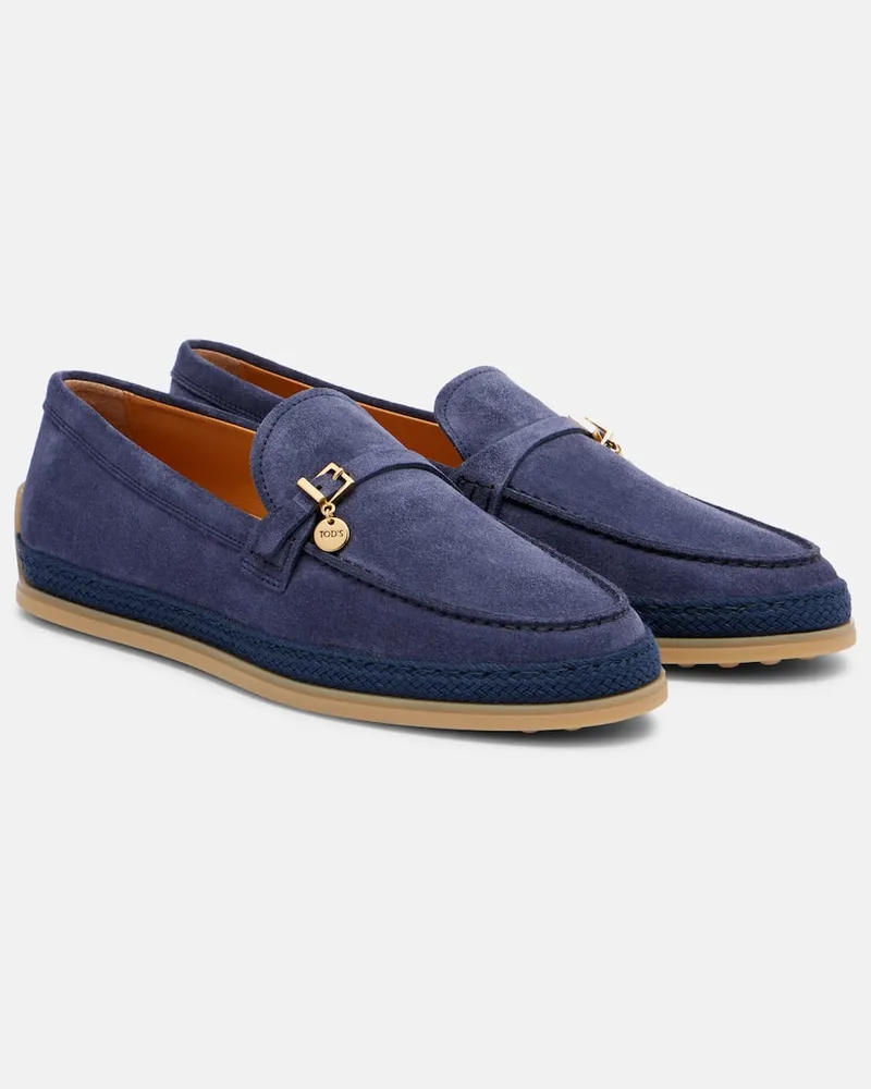 TOD'S Loafers aus Veloursleder Blau