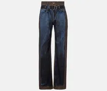 Bedruckte Straight Jeans
