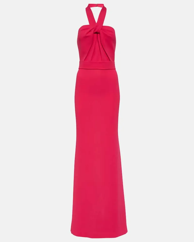 Elie Saab Robe aus Crêpe Rosa