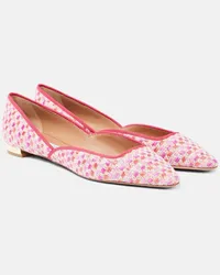 Aquazzura Ballerinas Maia aus Canvas Pink