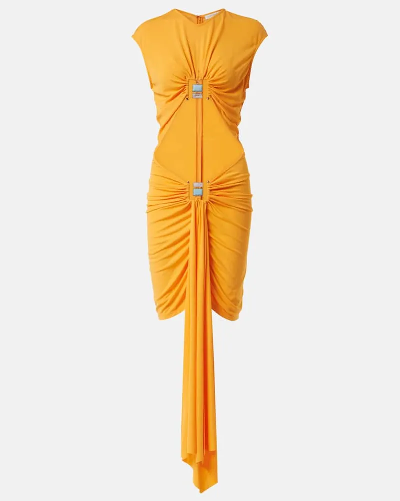 Christopher Esber Minikleid Duo Bezel aus Jersey Gelb