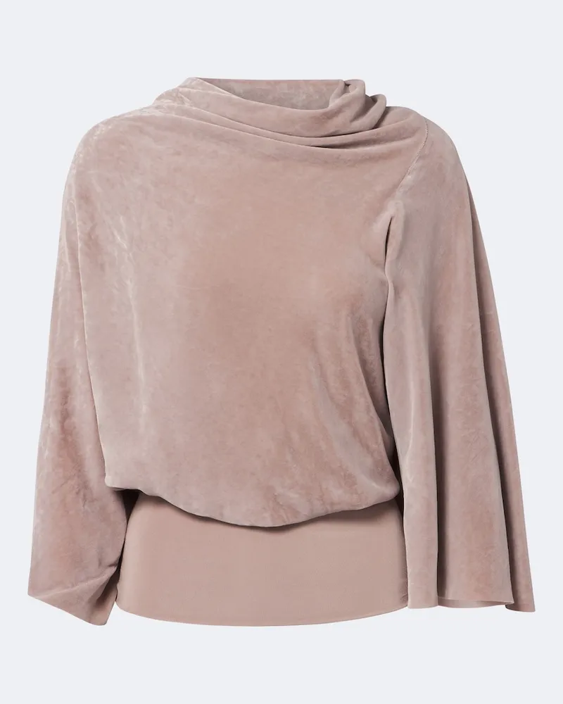 Rick Owens Top Cylinder aus Samt Rosa