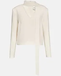 Roland Mouret Bluse aus Cady Weiss