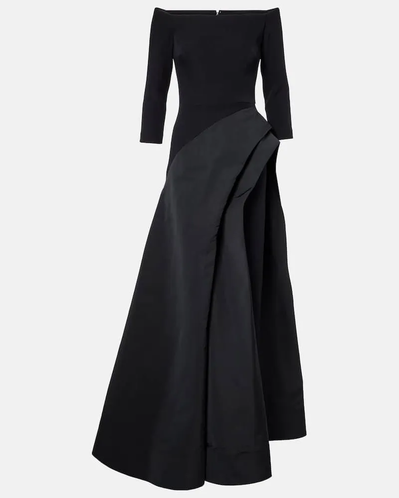 Safiyaa Robe Nila aus Crêpe Schwarz