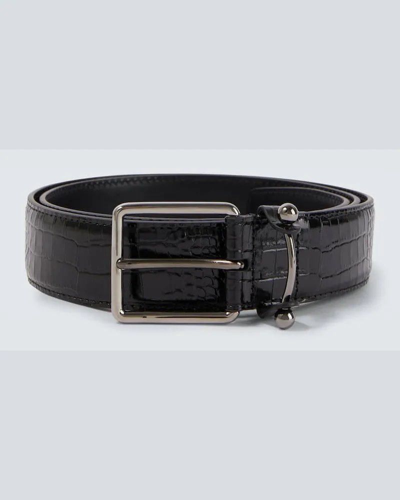 Christian Louboutin Gürtel aus Leder Schwarz