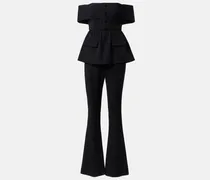 Off-Shoulder-Jumpsuit aus Crêpe