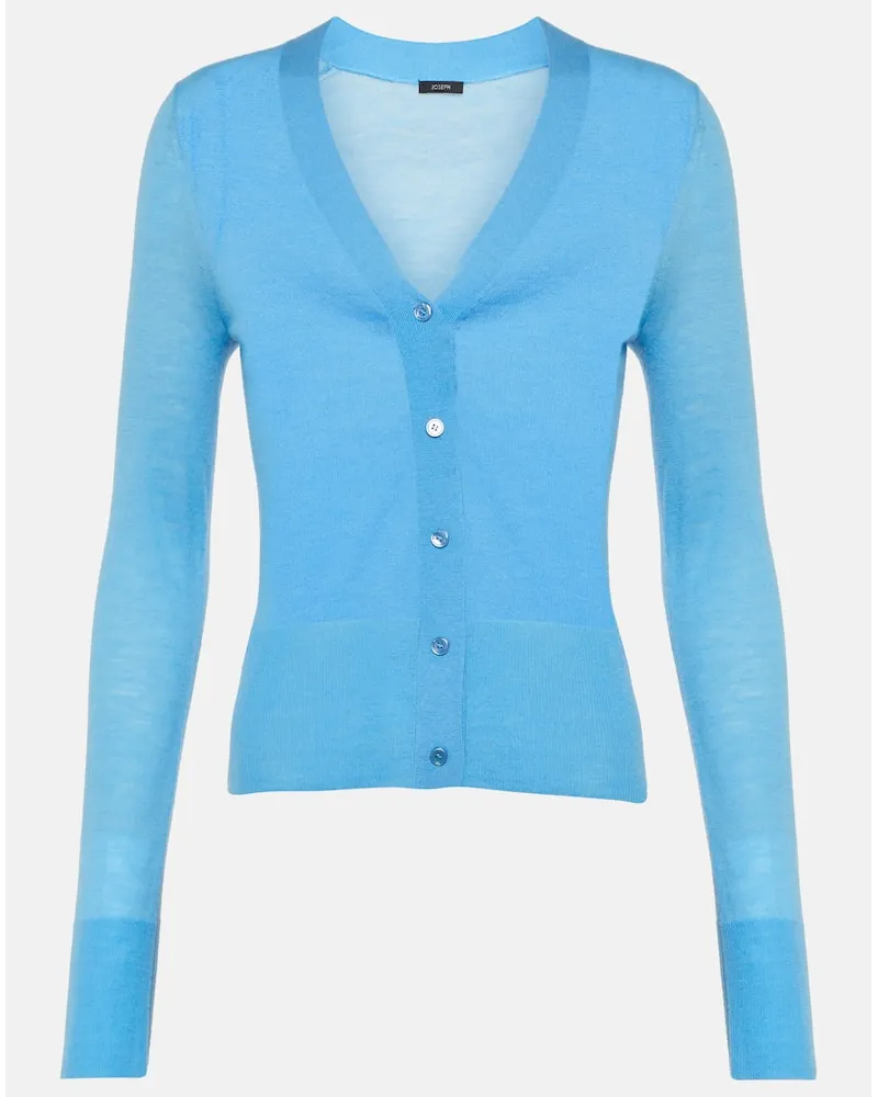 Joseph Cardigan Cashair aus Kaschmir Blau