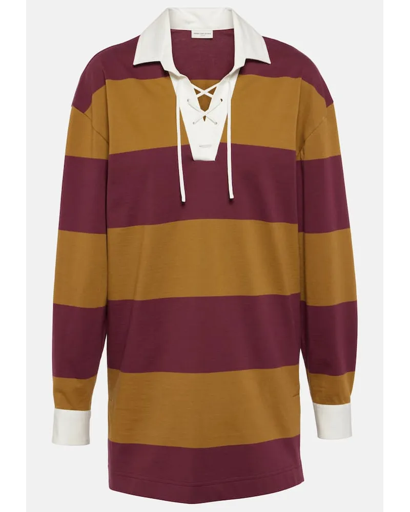Dries van Noten Bedrucktes Sweatshirt aus einem Baumwollgemisch Multicolor