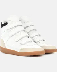 Isabel Marant High-Top Sneakers Bilsy aus Leder Weiss