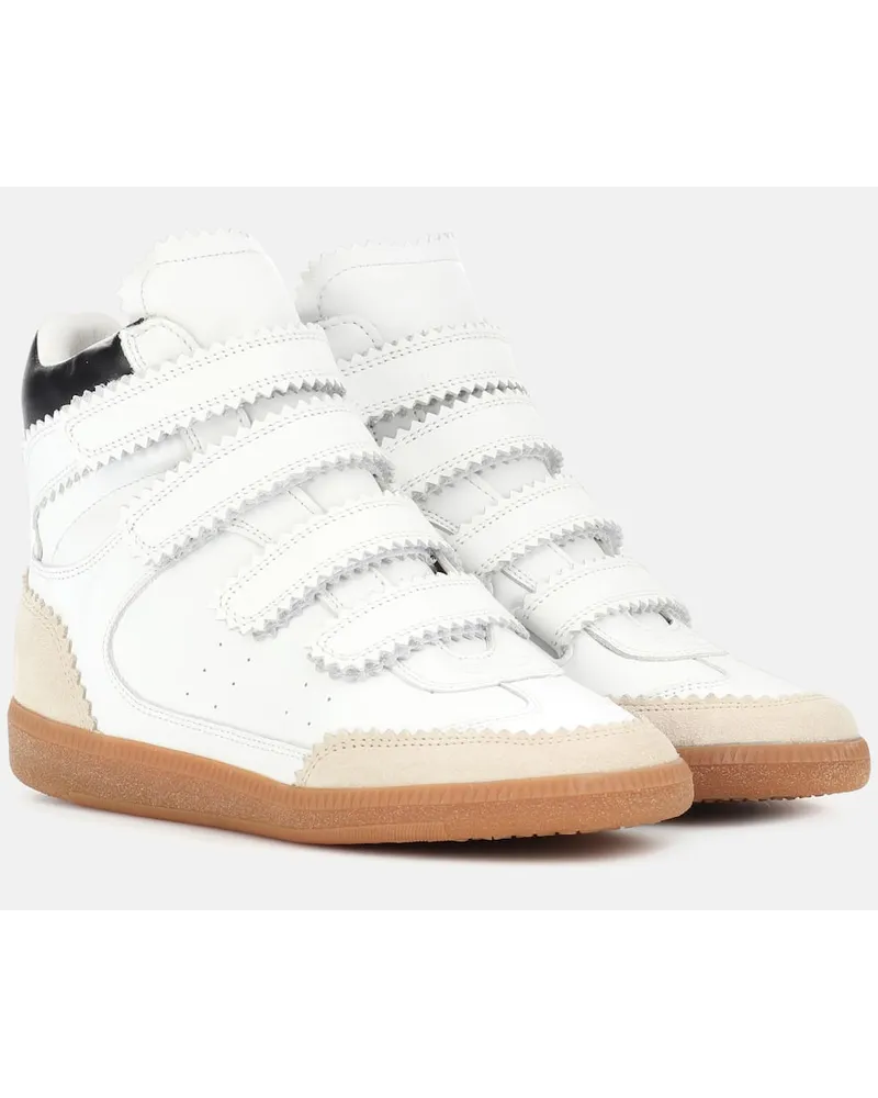 Isabel Marant High-Top Sneakers Bilsy aus Leder Weiss