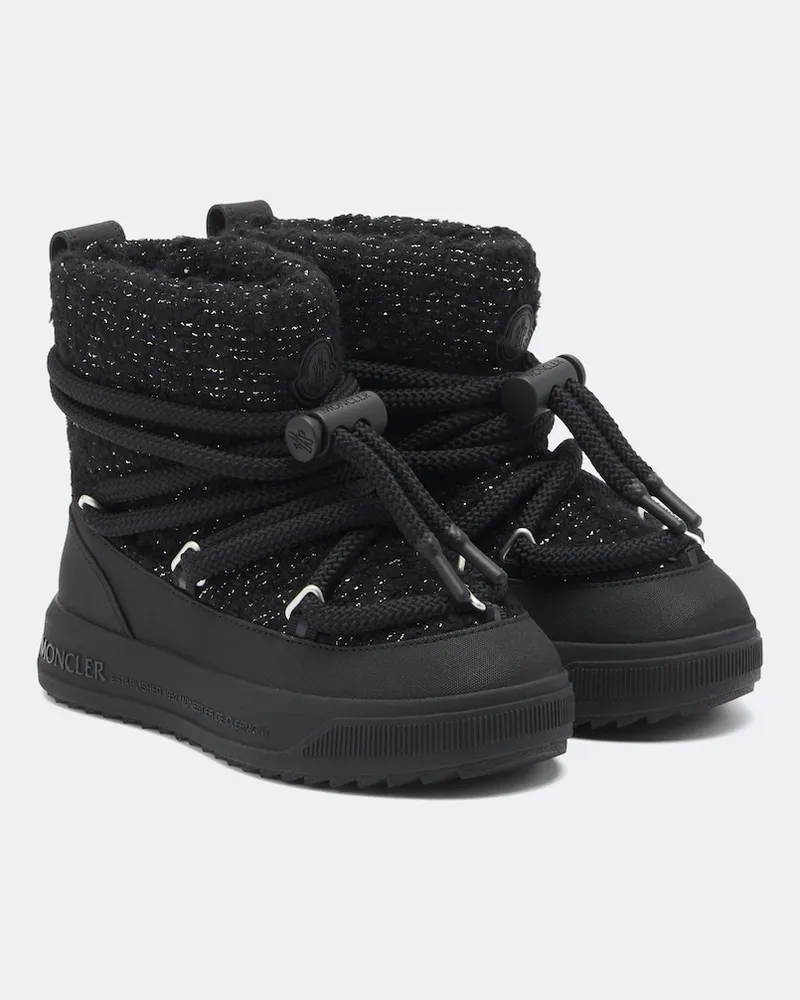 Moncler Schneestiefel Altive aus Bouclé Schwarz