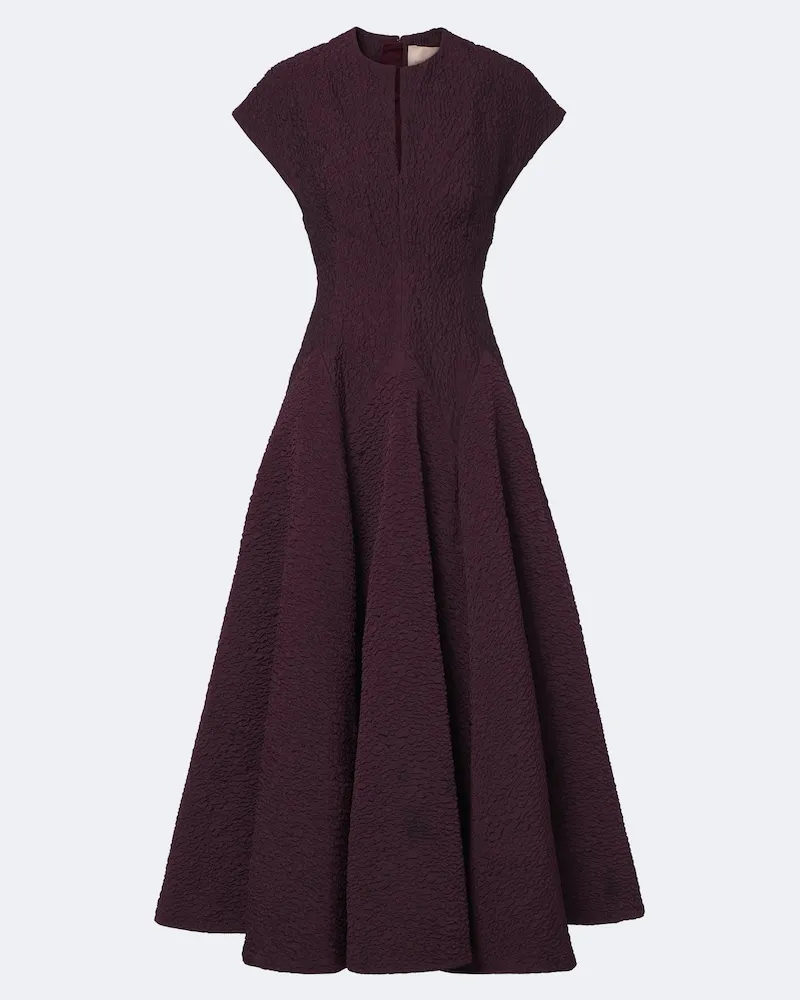 Roksanda Ilincic Midikleid Rova aus Cloqué Violett