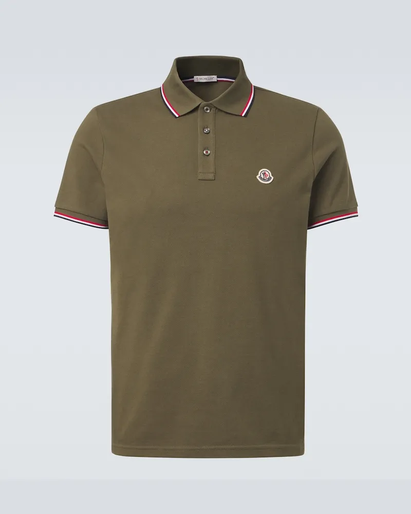 Moncler Poloshirt aus Baumwoll-Piqué Grün