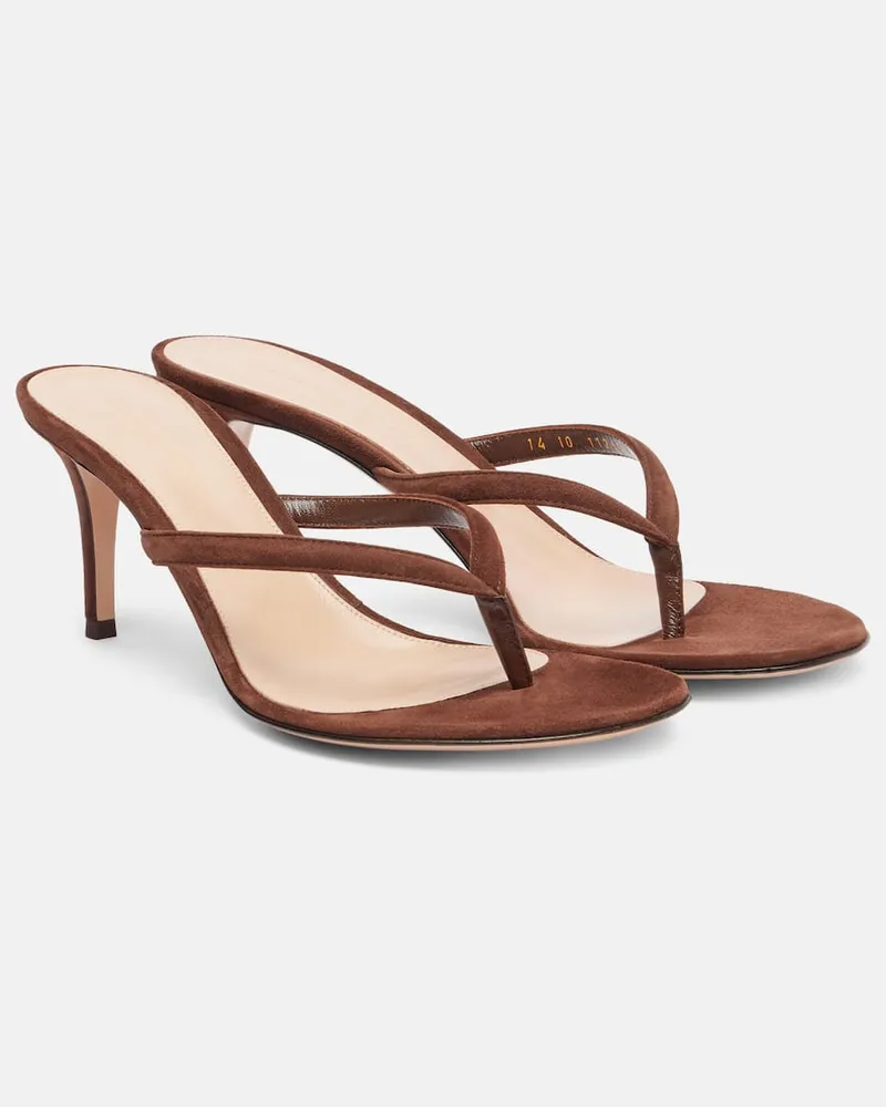 Gianvito Rossi Sandalen aus Veloursleder Braun