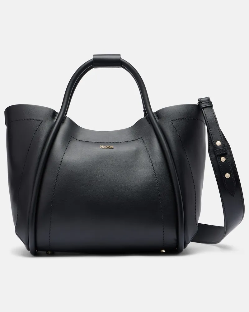 Max Mara Tote Bag Marin Medium aus Leder Schwarz