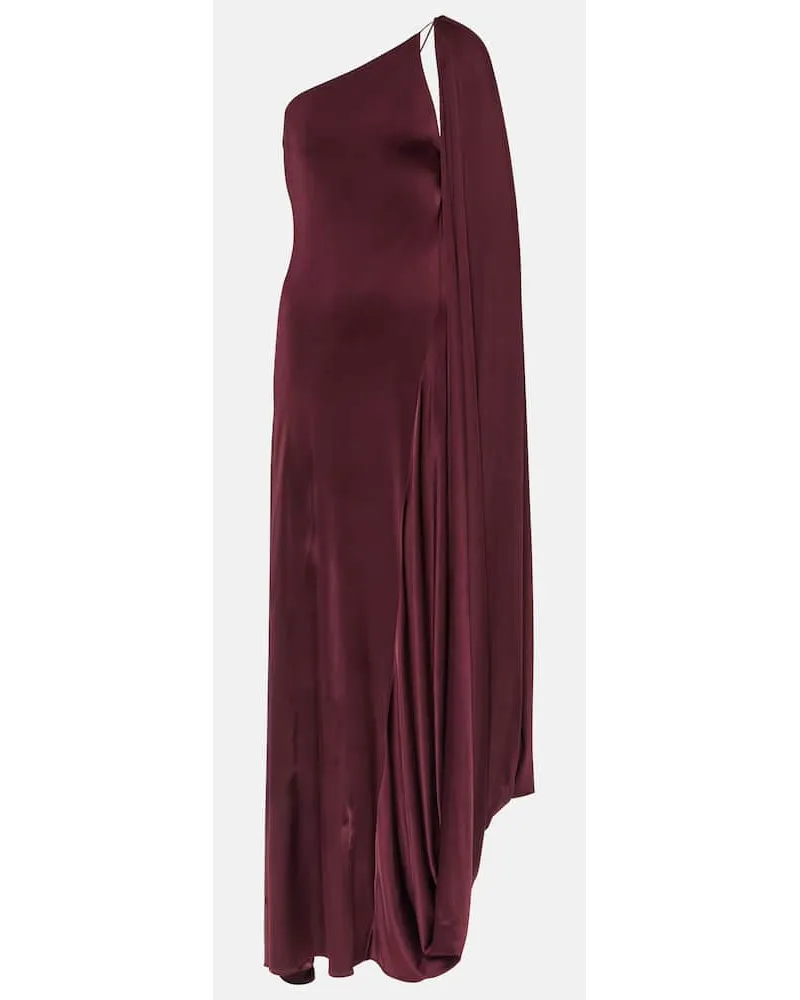 Stella McCartney One-Shoulder-Robe aus Satin Rot