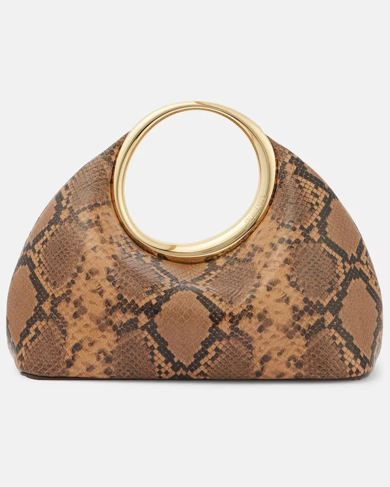 Jacquemus Tote Bag Le Petit Calino Mini aus Leder Braun