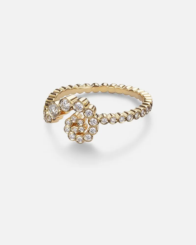 Sophie Bille Brahe Ring Rêve Escargot aus 18kt Gelbgold mit Diamanten Gold