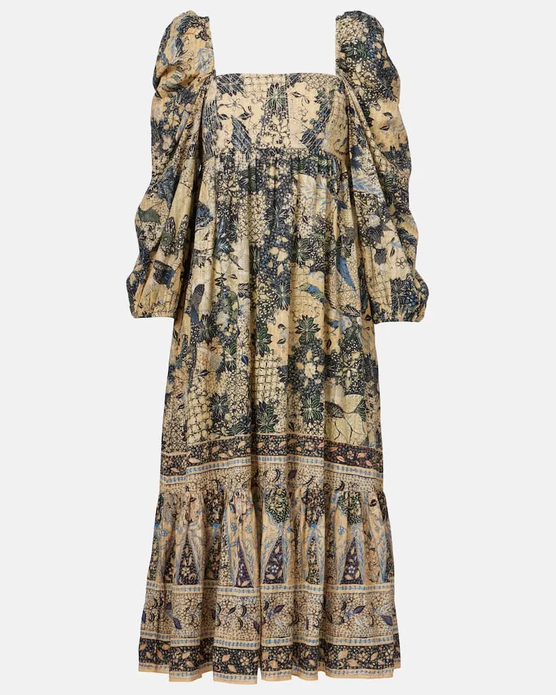 Ulla Johnson Maxikleid Natilda aus einem Baumwollgemisch Multicolor