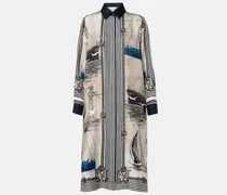 Hemdblusenkleid aus Seiden-Twill