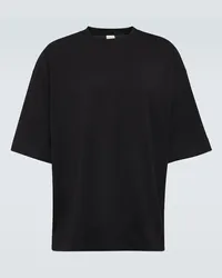 Dries van Noten T-Shirt aus Baumwoll-Jersey Schwarz