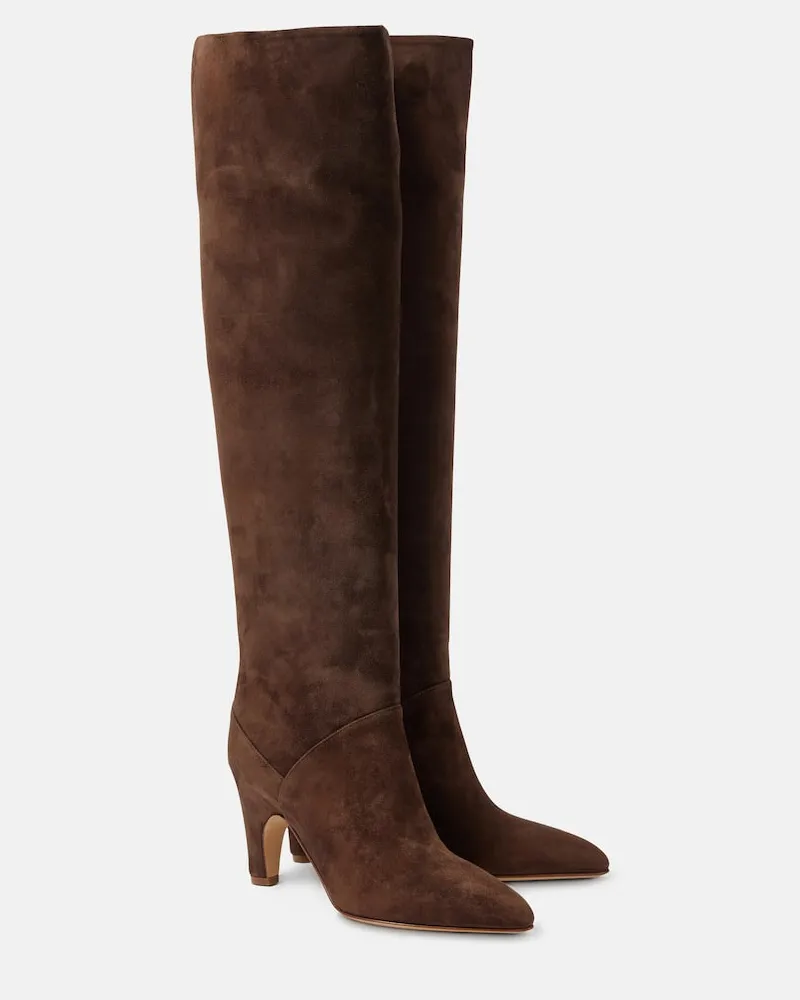Gabriela Hearst Overknee-Stiefel Hana aus Leder Braun