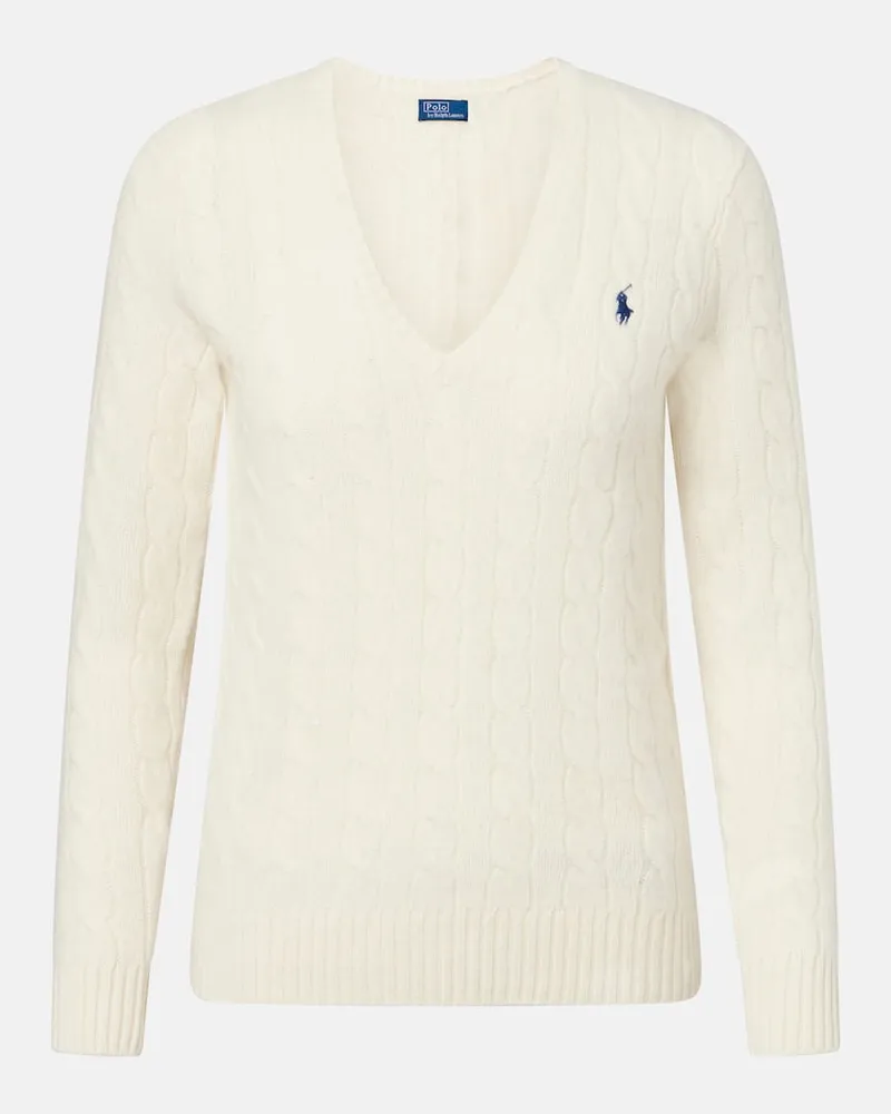 Ralph Lauren Pullover Kimberly aus Wolle und Kaschmir Weiß