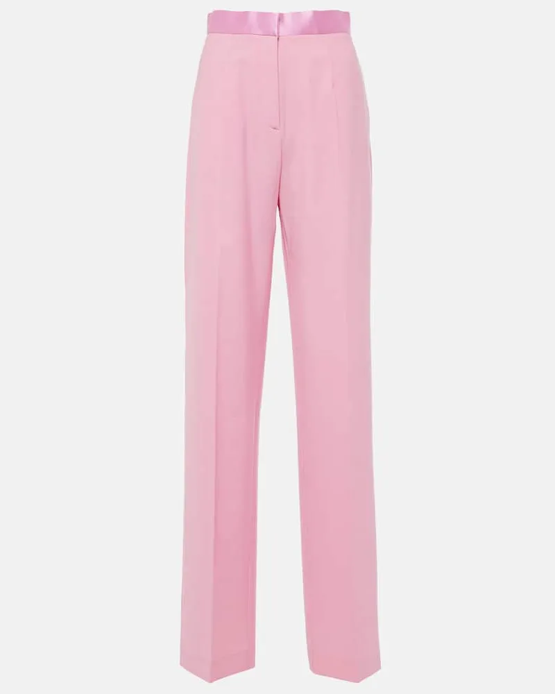 Nensi Dojaka Gerade High-Rise-Hose Rosa