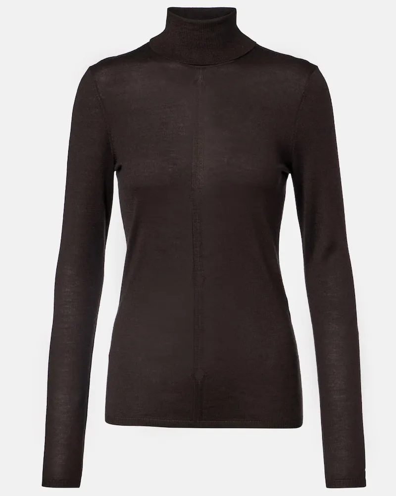 Gabriela Hearst Rollkragenpullover Steinem aus Kaschmir und Seide Schwarz