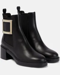 Roger Vivier Chelsea Boots Viv' Ranger aus Leder Schwarz