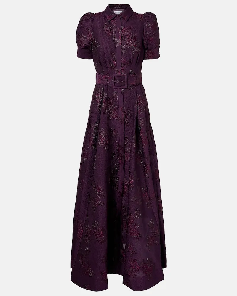 Rebecca Vallance Robe Afina aus Brokat Lila