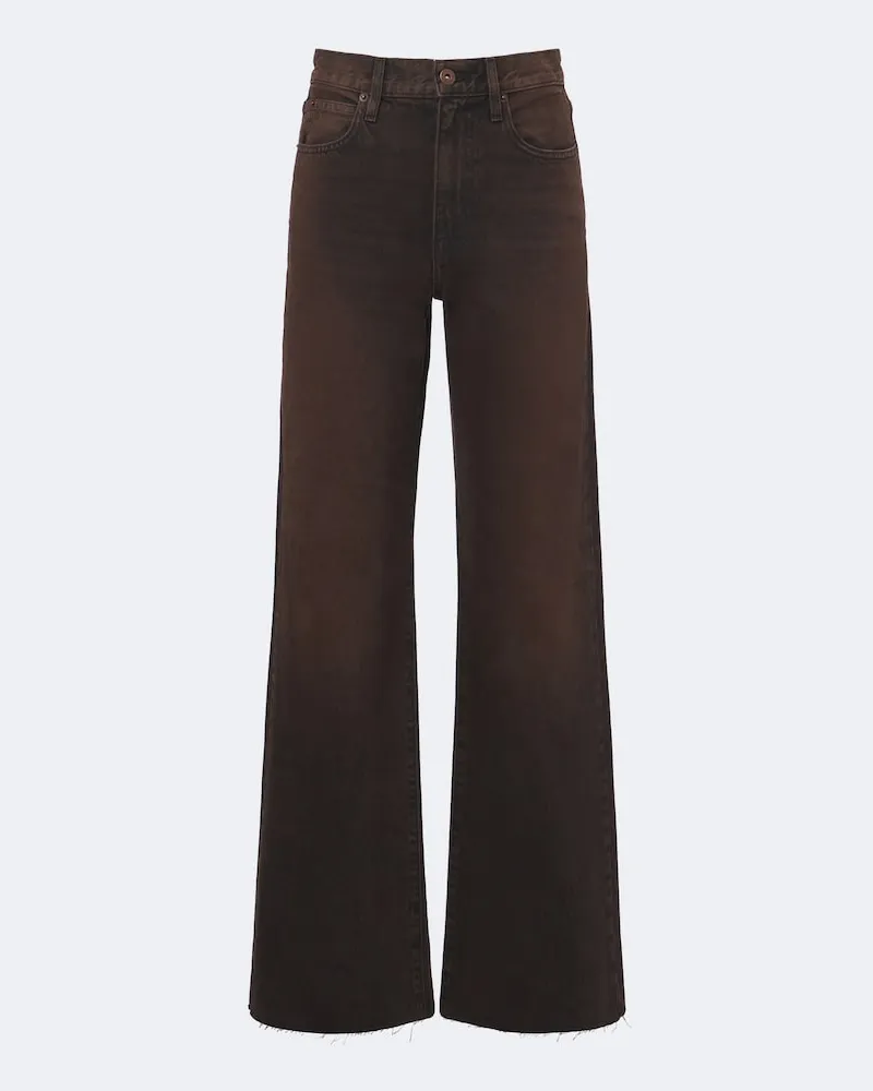 SLVRLAKE Distressed Wide-Leg Jeans Grace Braun