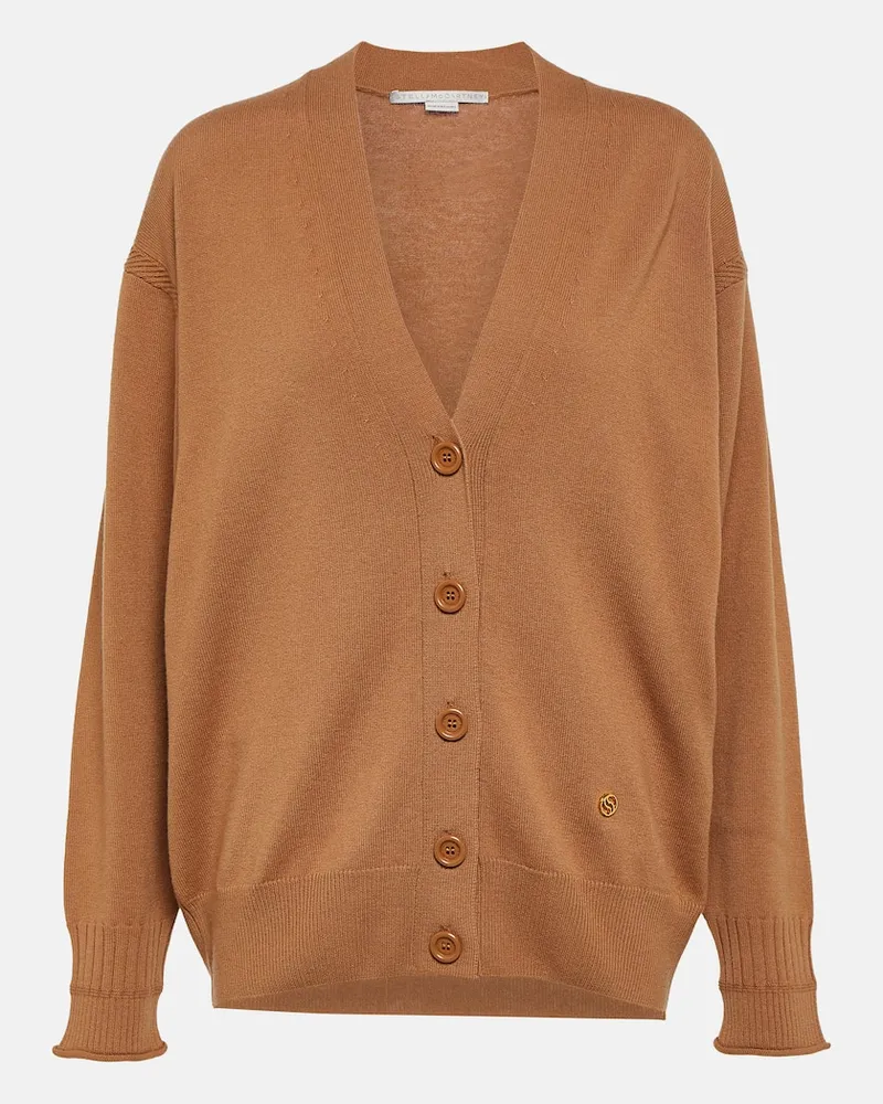 Stella McCartney Cardigan aus Wolle Braun