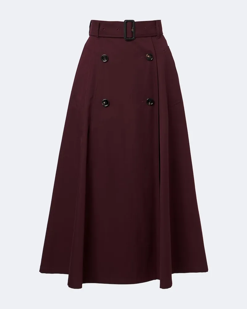 Burberry Midirock Brenda aus Baumwolle Rot