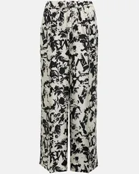 Max Mara Weite Hose Fiordo aus Seide Multicolor